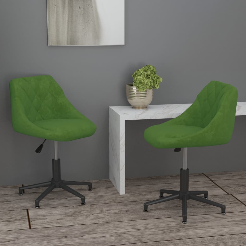 vidaXL Eetkamerstoelen draaibaar 2 st fluweel zwart