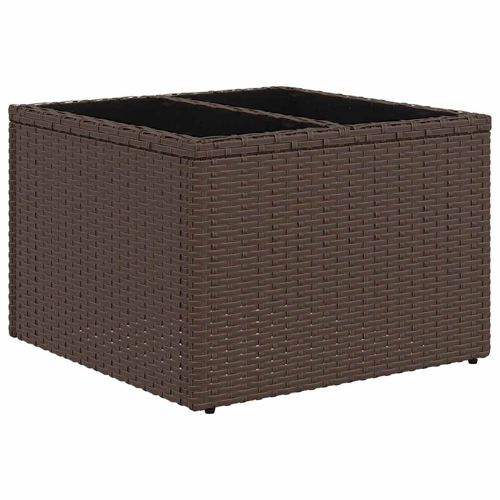 vidaXL Tuin Sofa Set met opslag 8 pcs Beige en Rood poly rattan