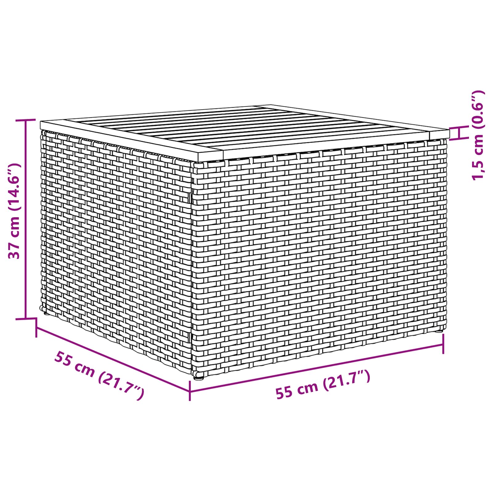 vidaXL Tuinbankenset 5 st Zwart en Turquoise poly rattan