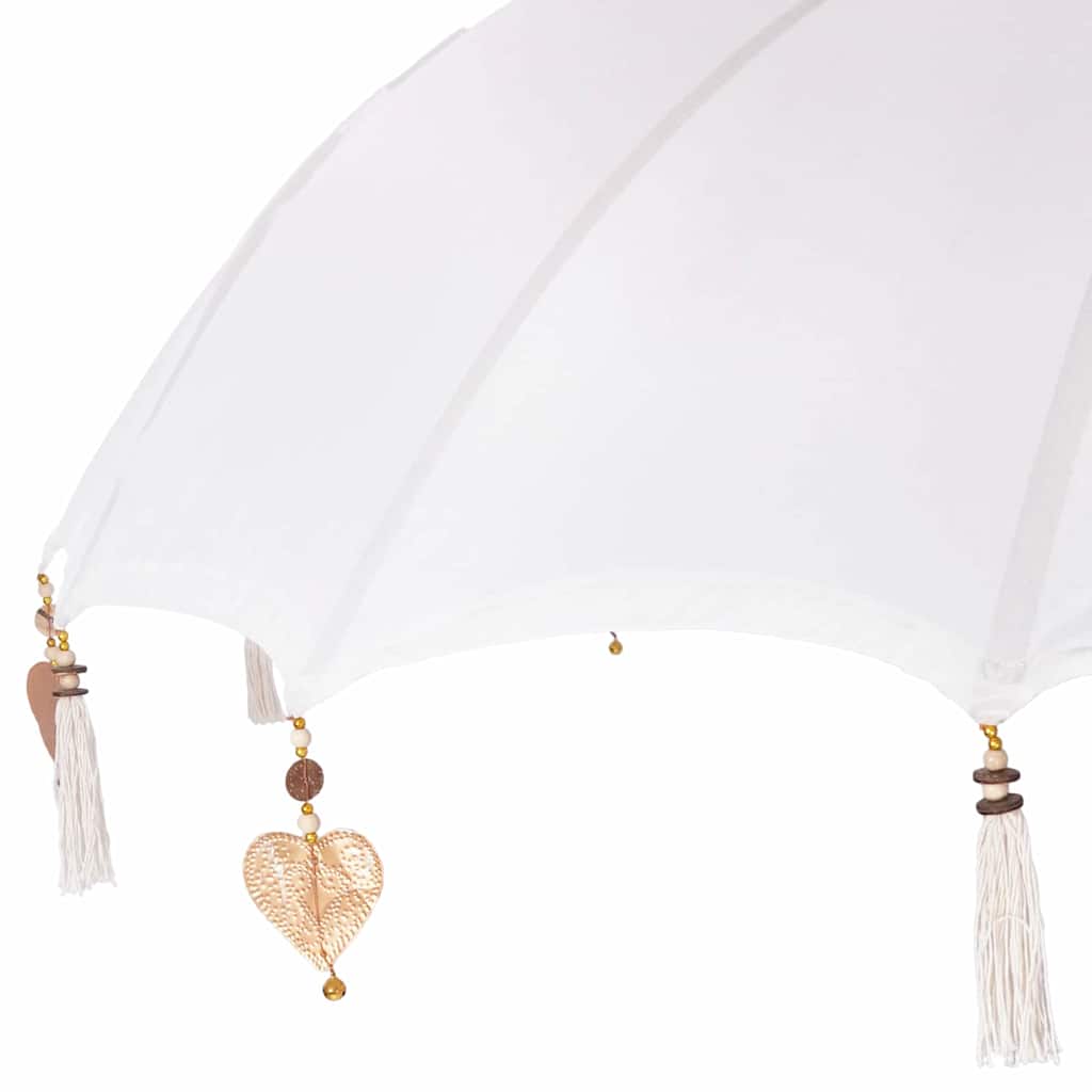 Balinese Parasol Crème 180-190 cm Katoen, massief hout