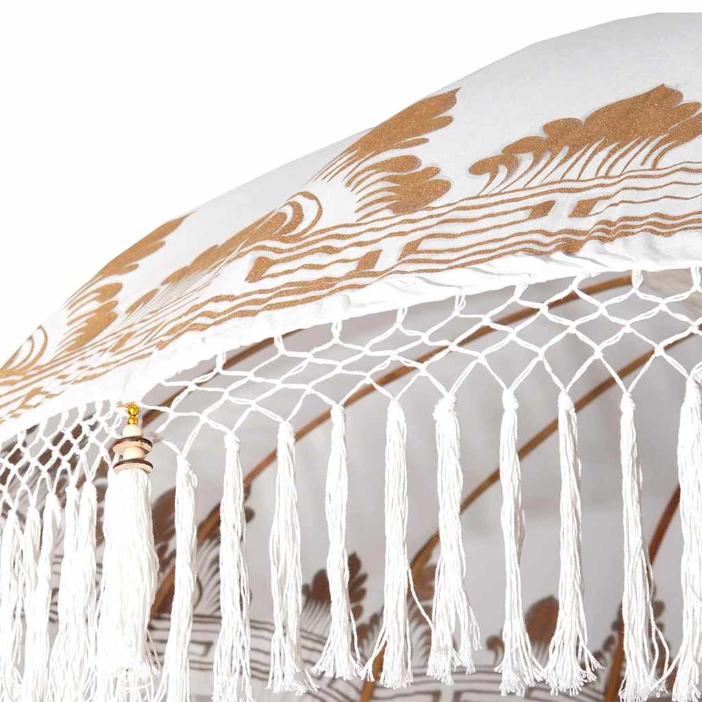 Balinese Parasol Crème 180-190 cm Katoen, massief hout