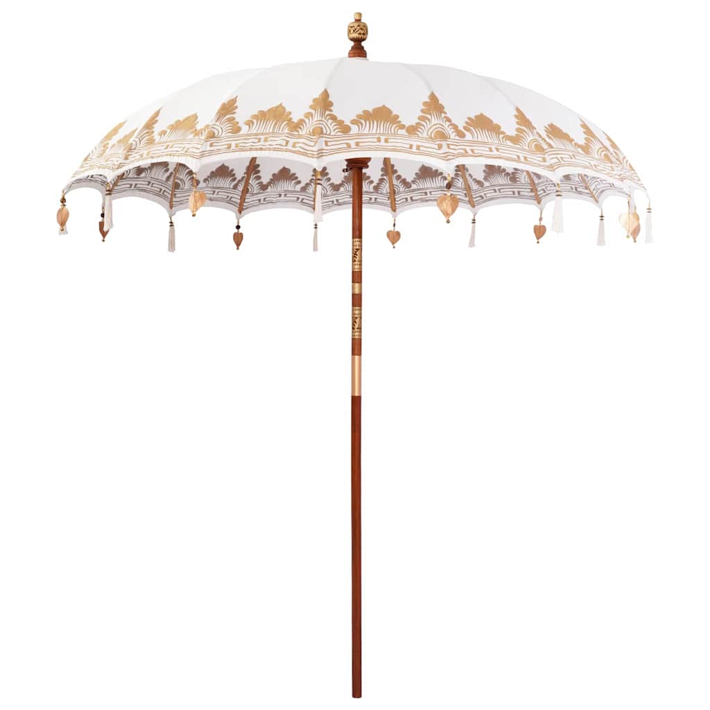 Balinese Parasol Crème 180-190 cm Katoen, massief hout