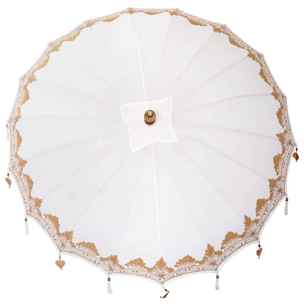 Balinese Parasol Crème 180-190 cm Katoen, massief hout