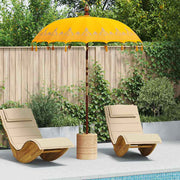 Balinese Parasol Geel 180-190 cm Katoen, massief hout