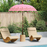 Balinese Parasol Roze 180-190 cm Katoen, massief hout
