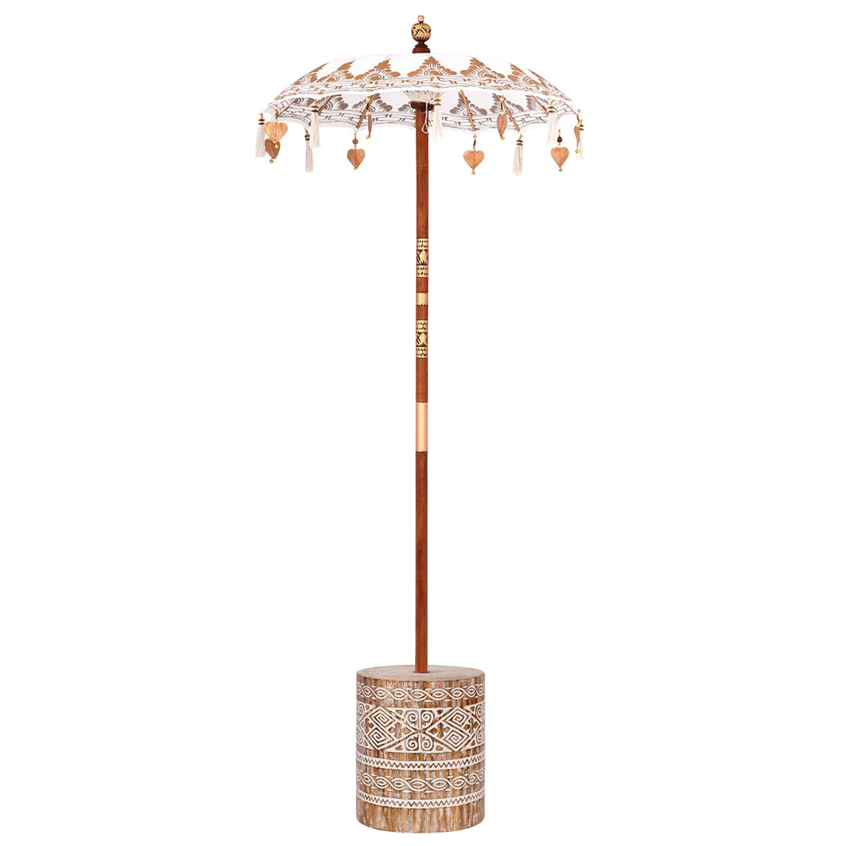 Balinese Parasol Crème 95-100 cm Katoen, massief hout