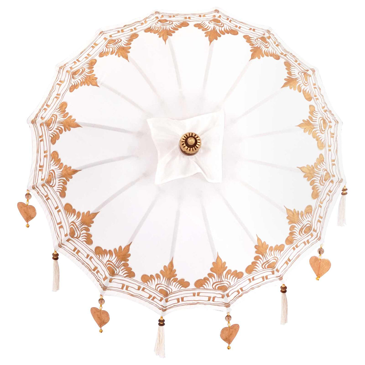 Balinese Parasol Crème 95-100 cm Katoen, massief hout
