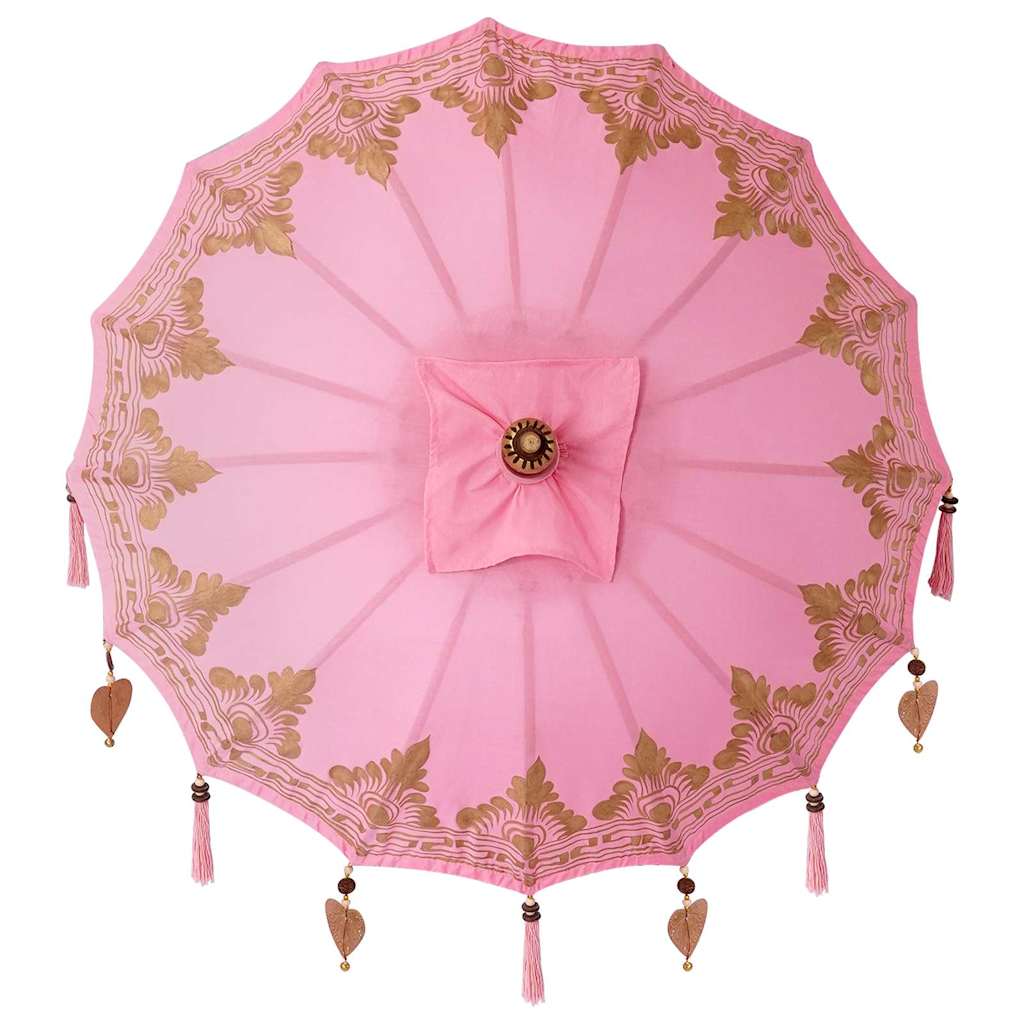 Parasol met Basis 250 cm Katoen, Hout