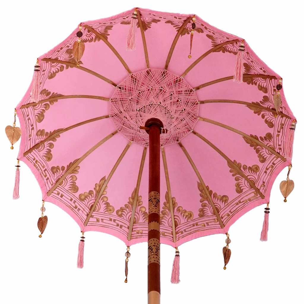 Parasol met Basis 250 cm Katoen, Hout