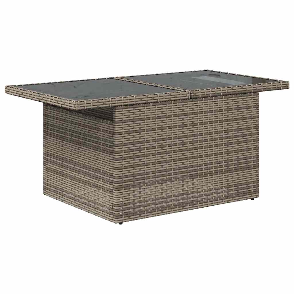 vidaXL Tuin Sofa Set 8 st 7-Aantal zitplaatsen Grijs Poly Rattan