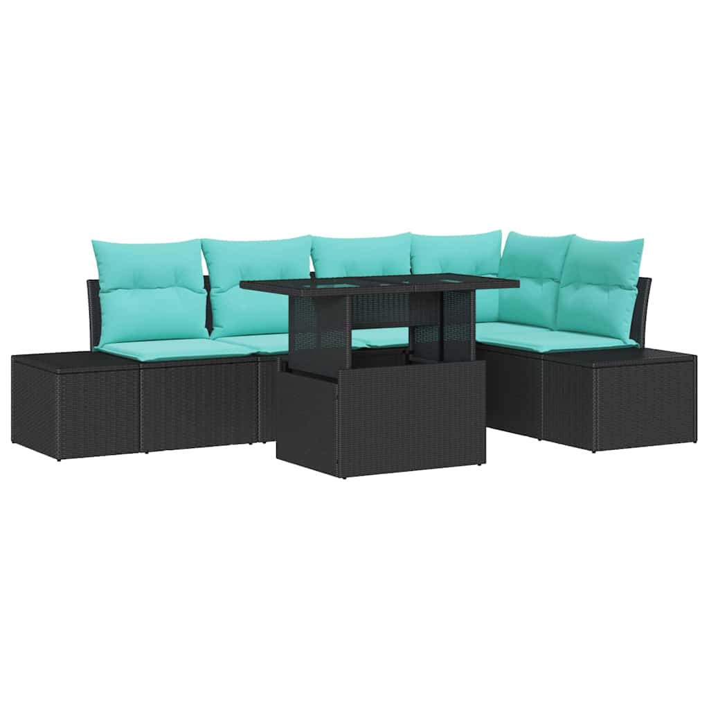 vidaXL Tuin Sofa Set 6 st Bruin poly rattan