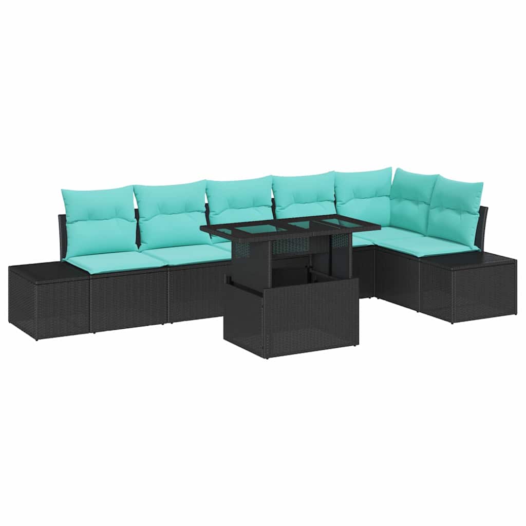 vidaXL Tuin Sofa Set 7 st Bruin poly rattan