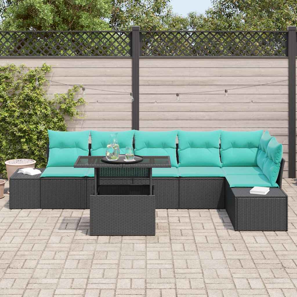 vidaXL Tuin Sofa Set 7 st Bruin poly rattan