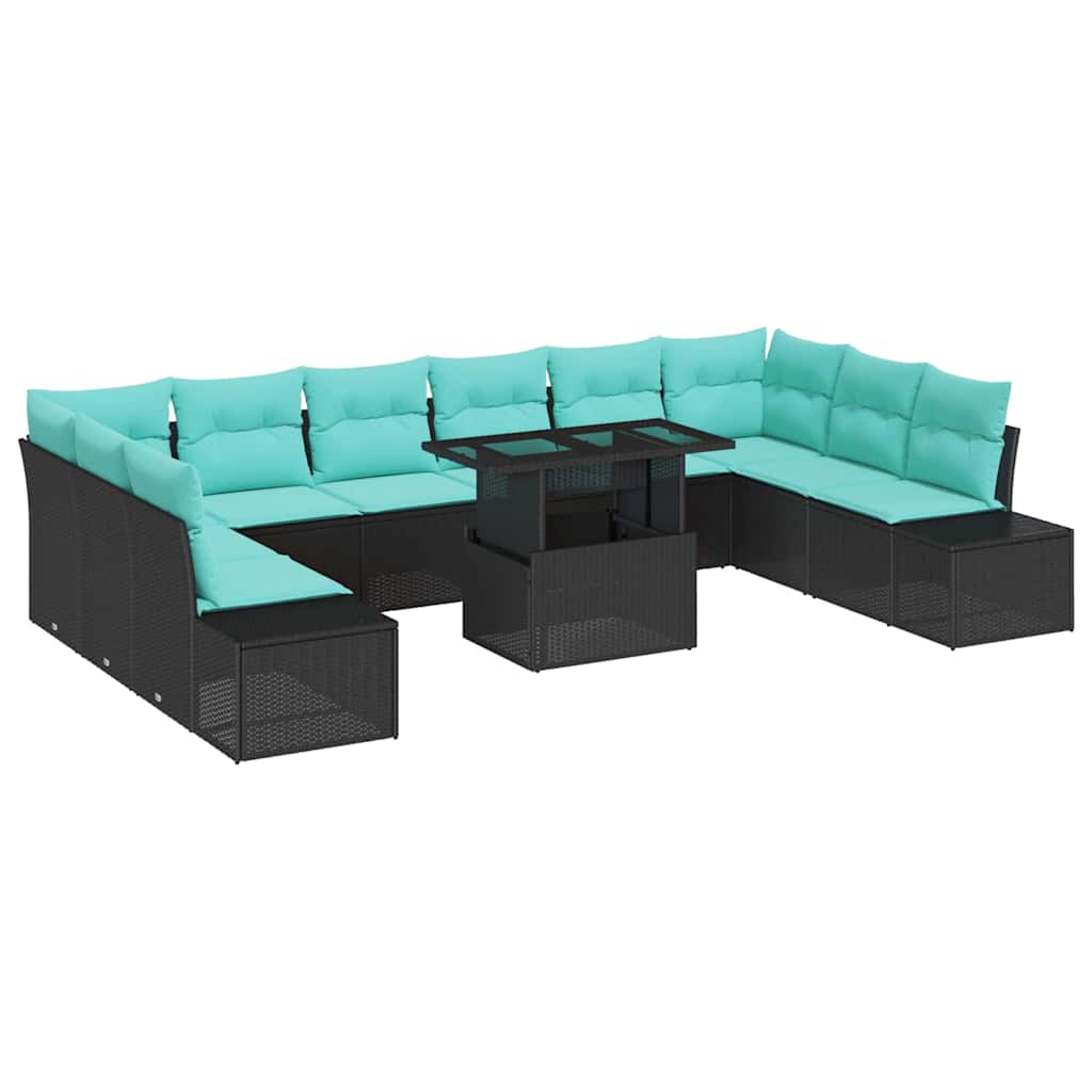vidaXL Tuin Sofa Set 11 st Bruin poly rattan