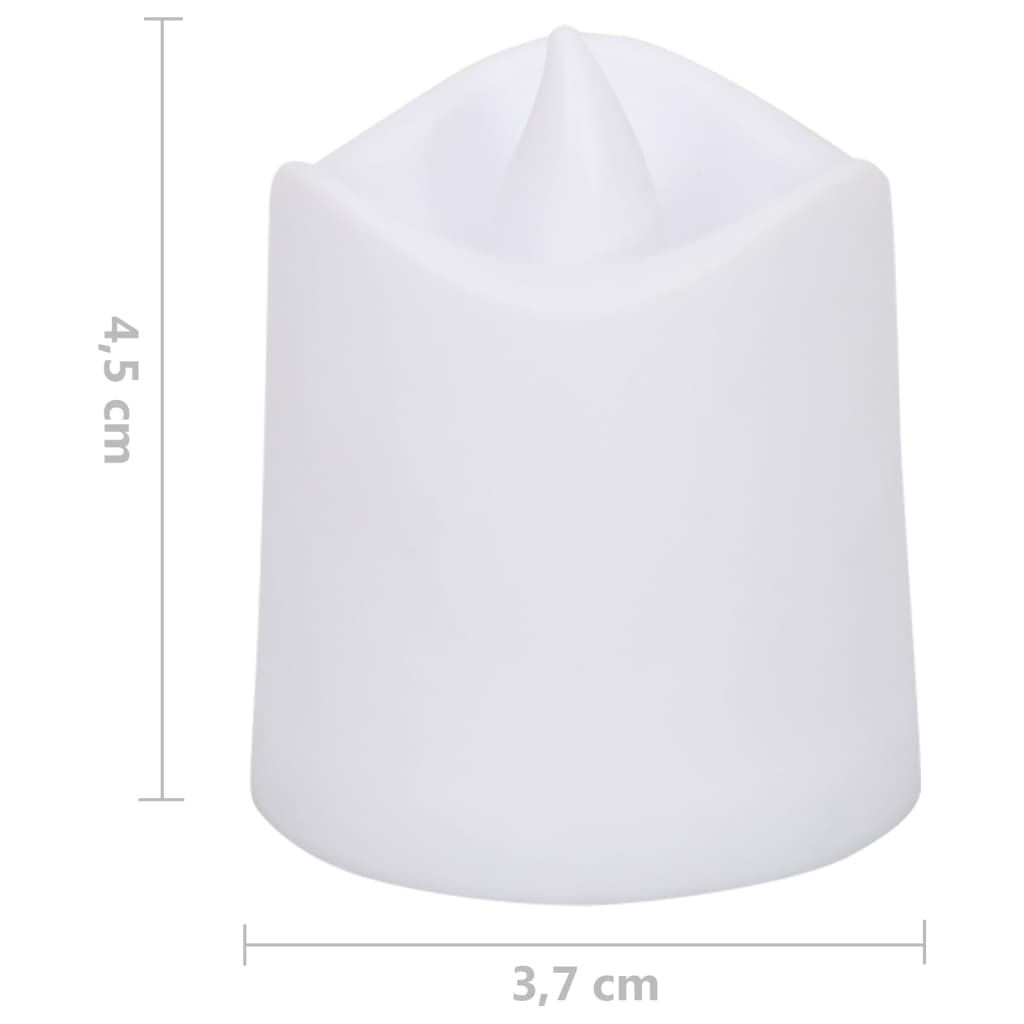 vidaXL Theelichtjes 12 st LED vlamloos elektrisch warmwit