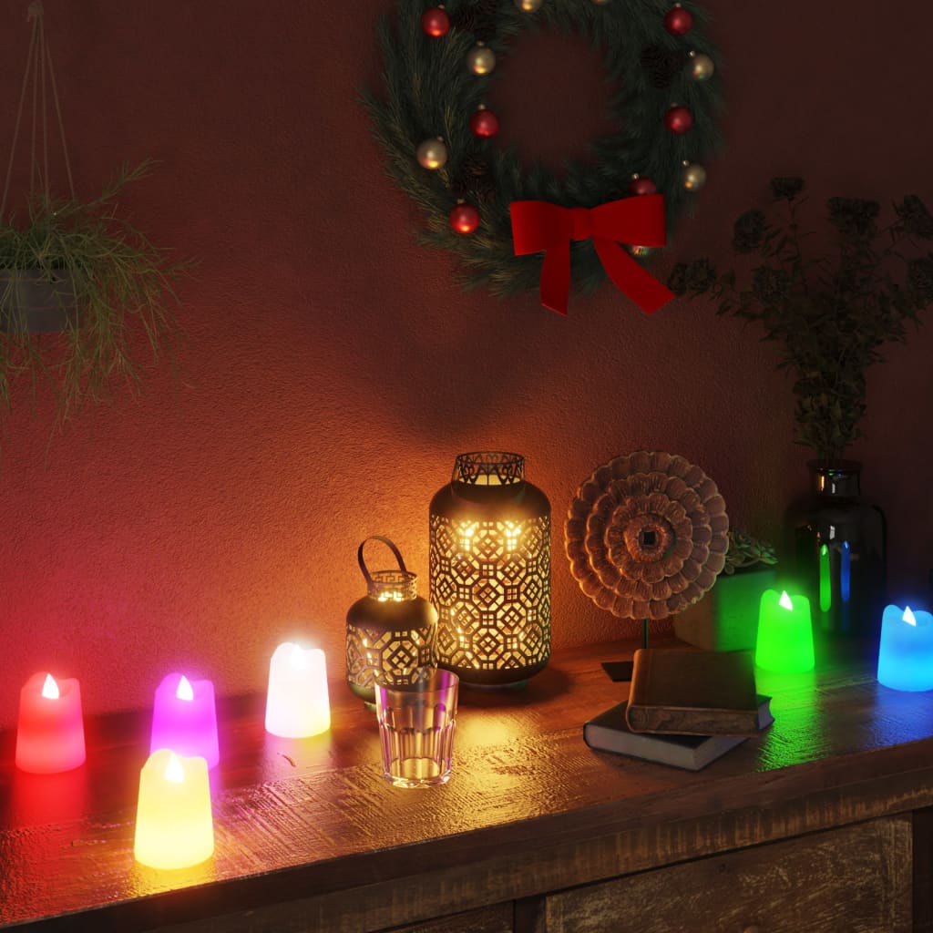 vidaXL Theelichtjes 12 st LED vlamloos elektrisch warmwit