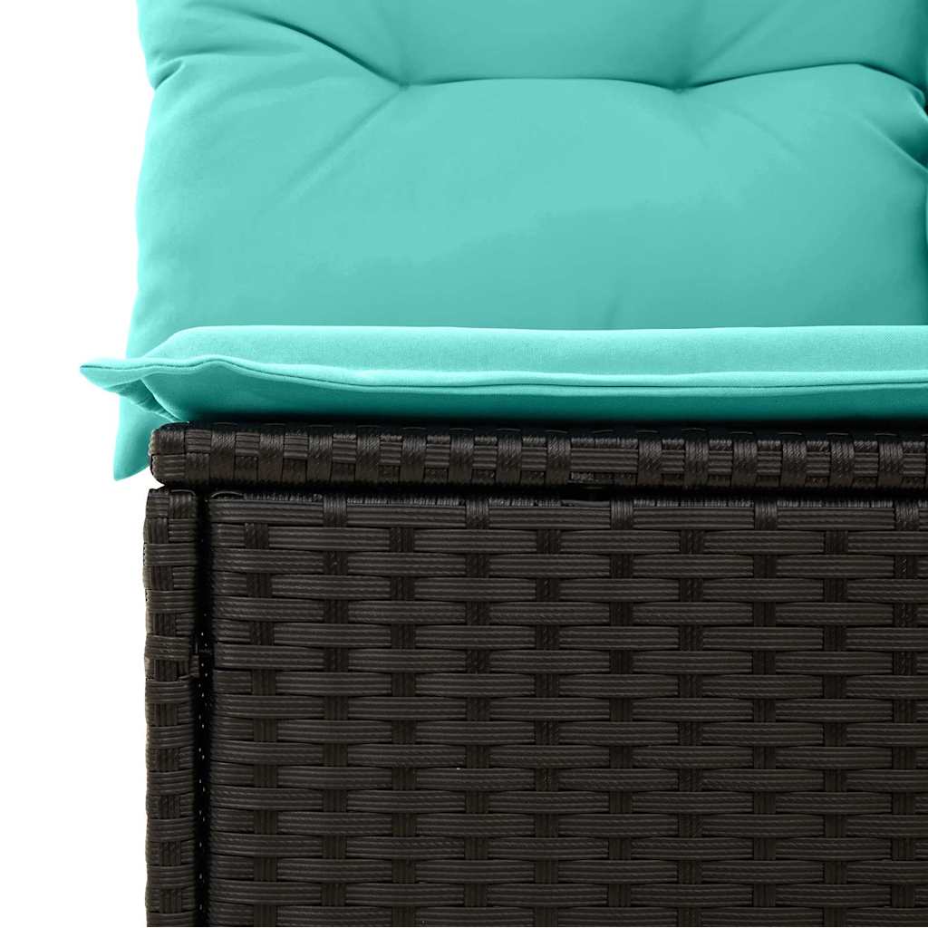 vidaXL Tuin Sofa Set 9 st Zwart Poly riet