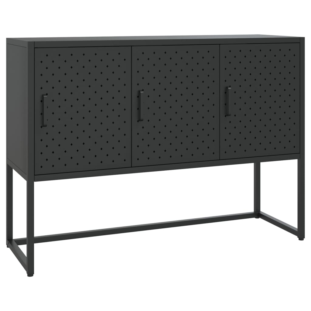 vidaXL Dressoir 105x35x75 cm staal zwart