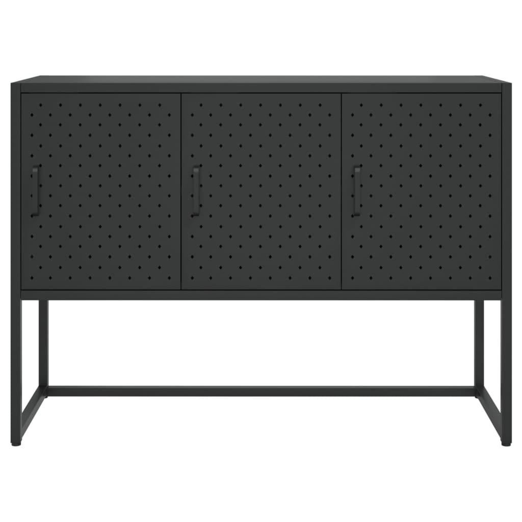 vidaXL Dressoir 105x35x75 cm staal zwart