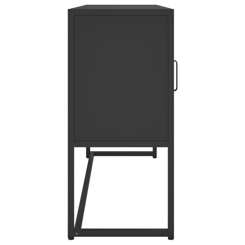vidaXL Dressoir 105x35x75 cm staal zwart
