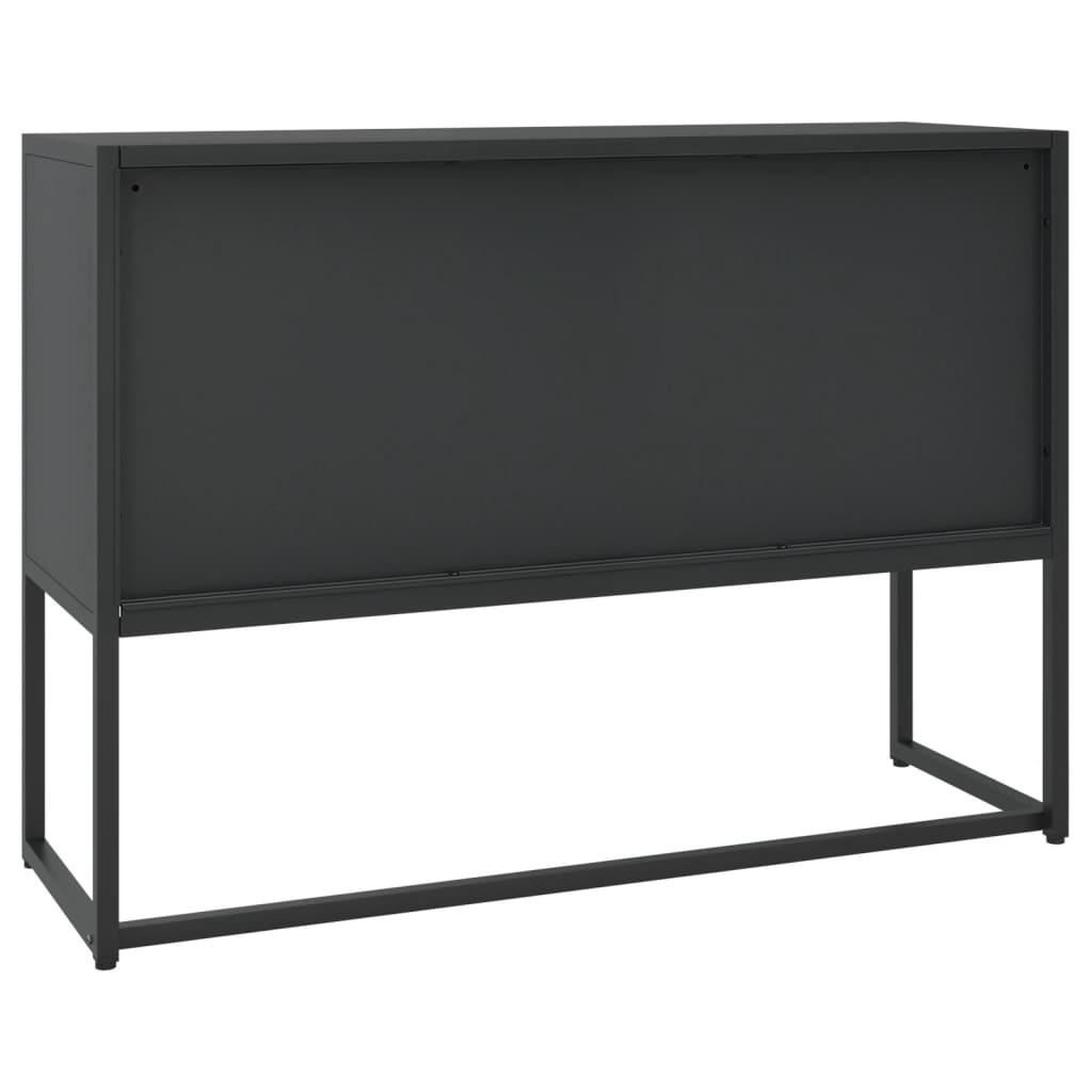 vidaXL Dressoir 105x35x75 cm staal zwart