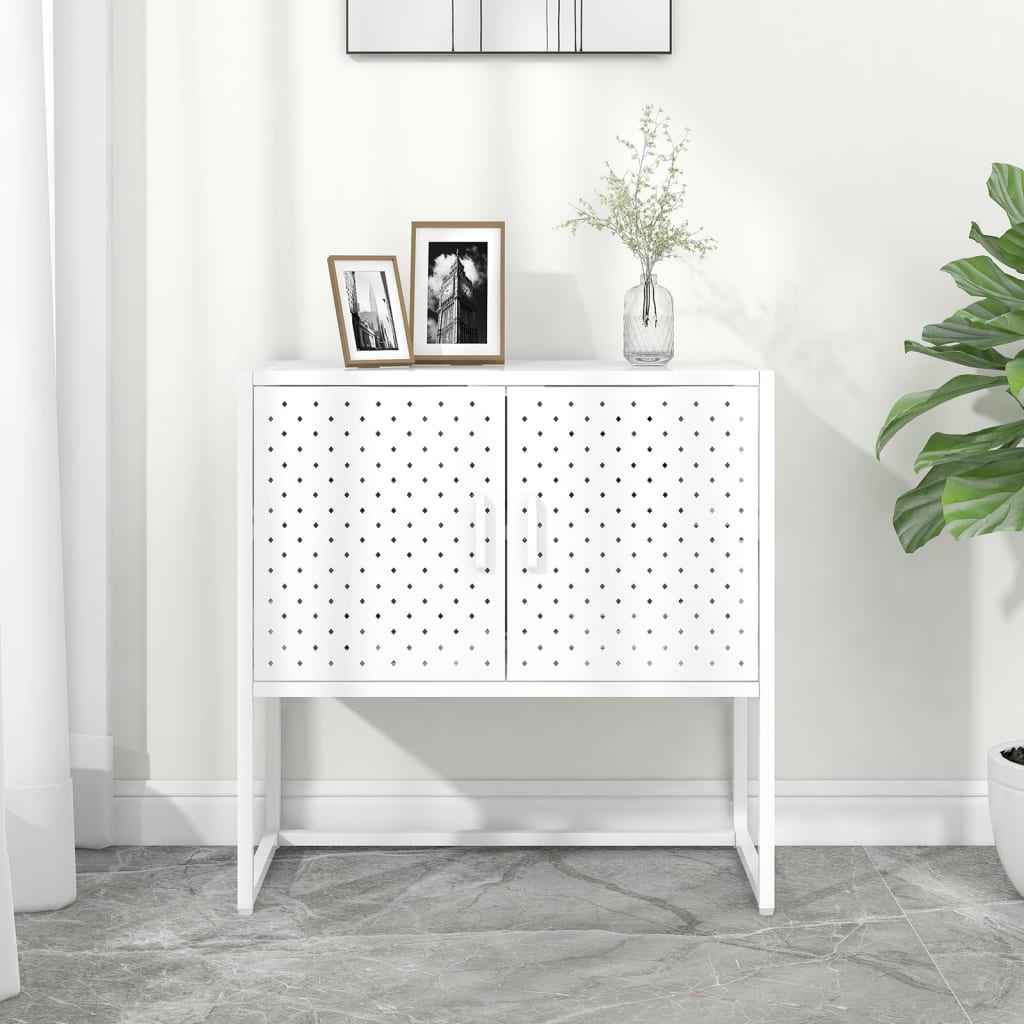 vidaXL Dressoir 105x35x75 cm staal zwart