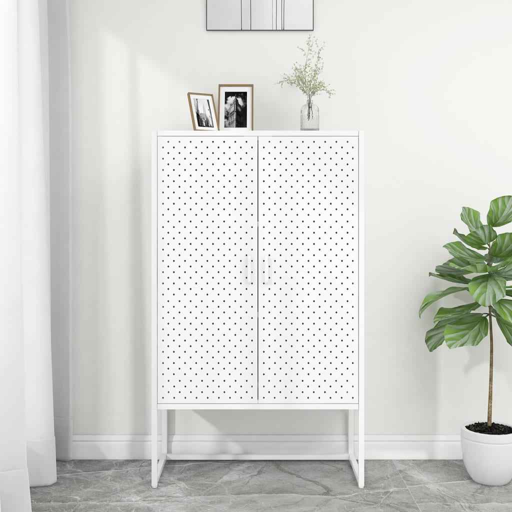 vidaXL Hoge kast 80x35x135 cm staal zwart