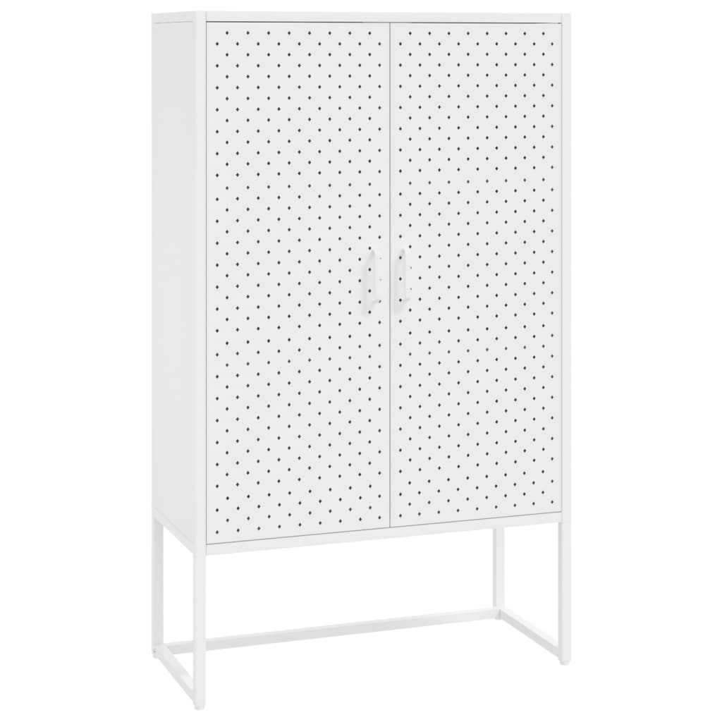 vidaXL Hoge kast 80x35x135 cm staal zwart