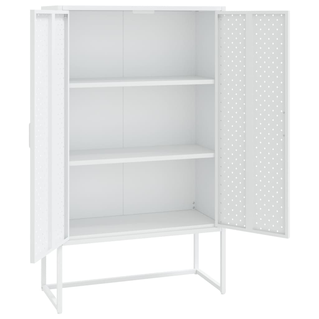 vidaXL Hoge kast 80x35x135 cm staal zwart