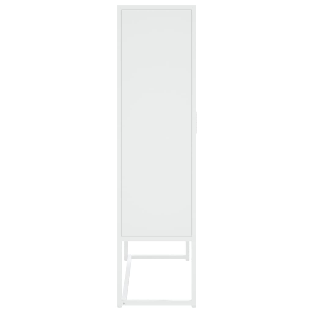 vidaXL Hoge kast 80x35x135 cm staal zwart