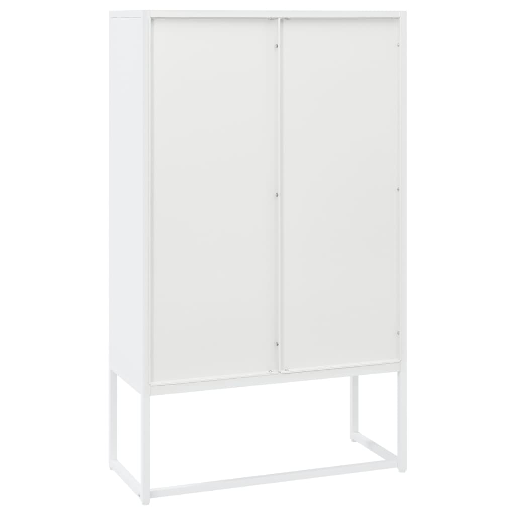 vidaXL Hoge kast 80x35x135 cm staal zwart