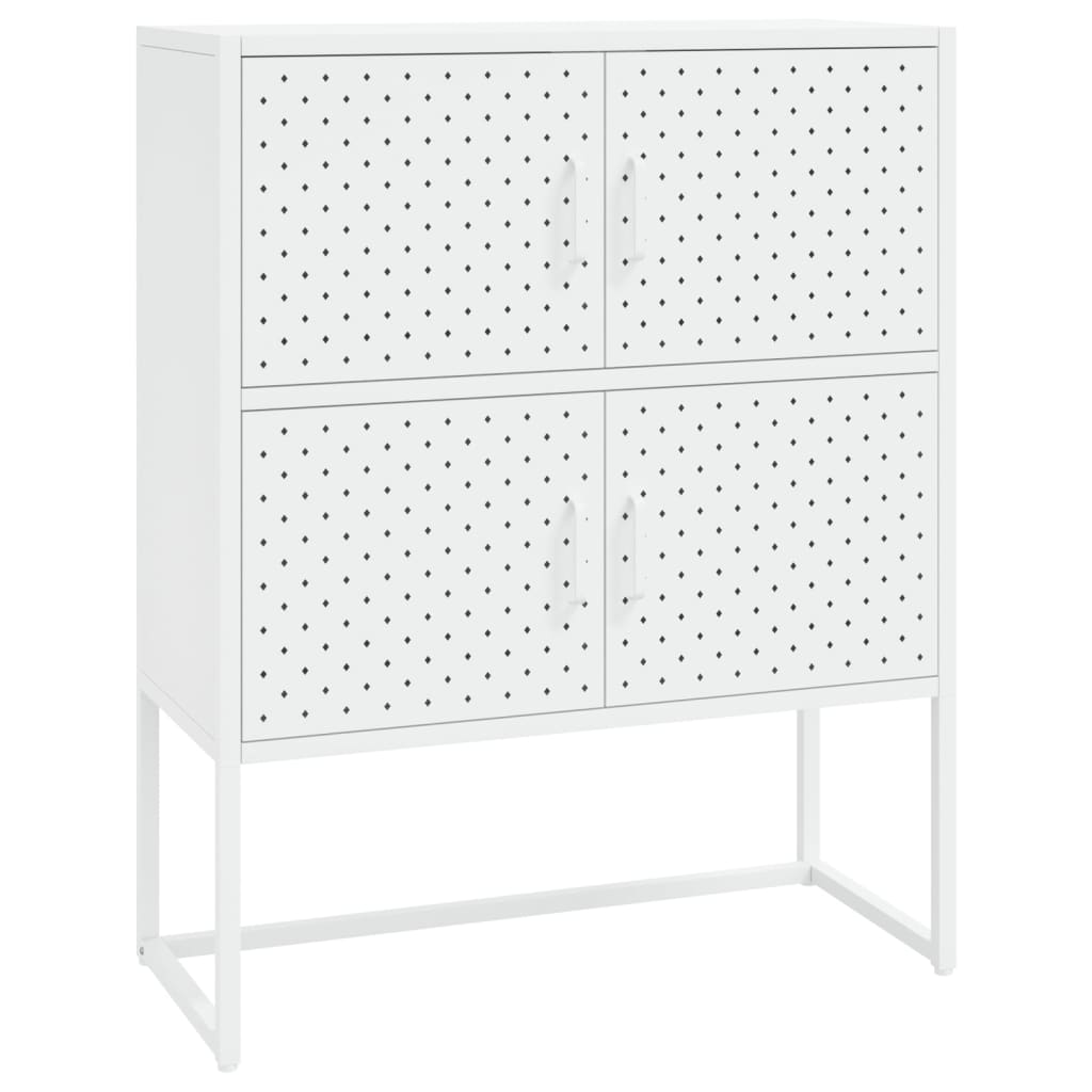 vidaXL Hoge kast 80x35x135 cm staal zwart