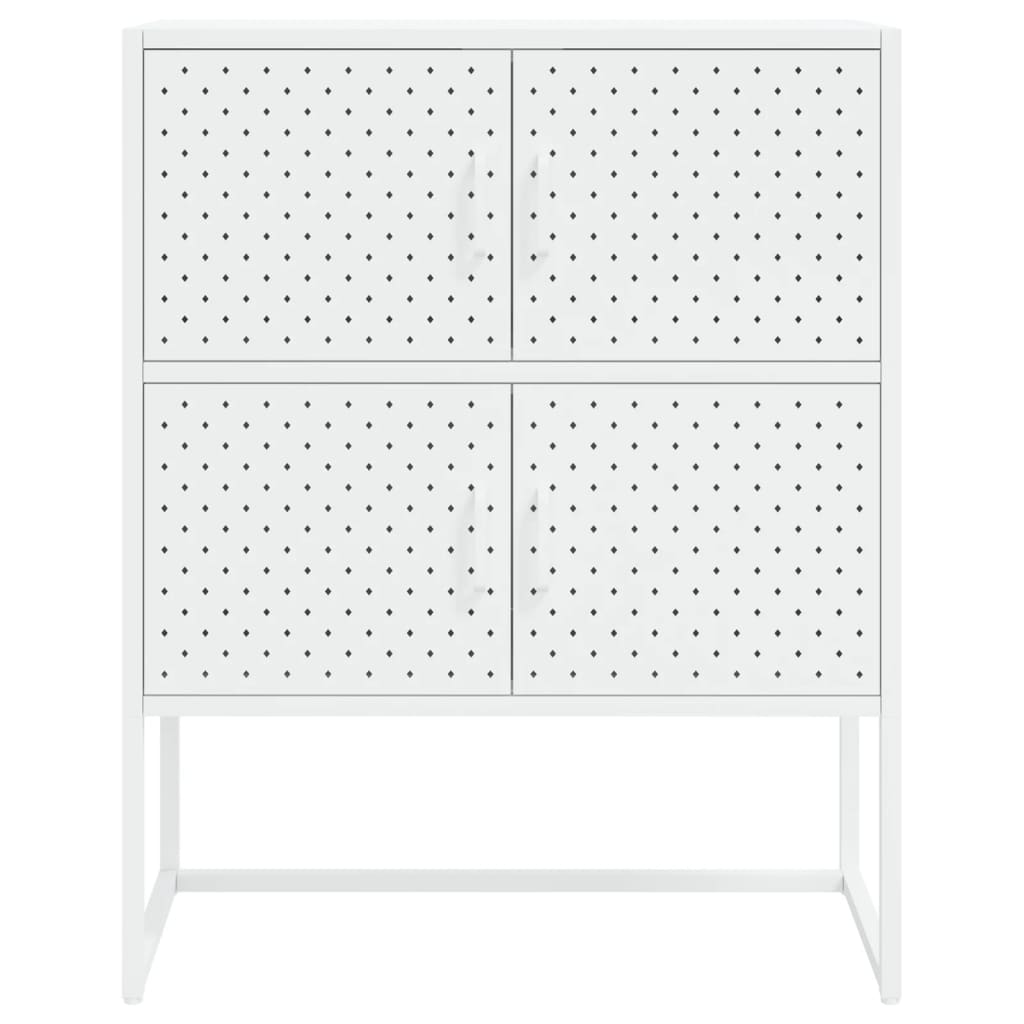 vidaXL Hoge kast 80x35x135 cm staal zwart