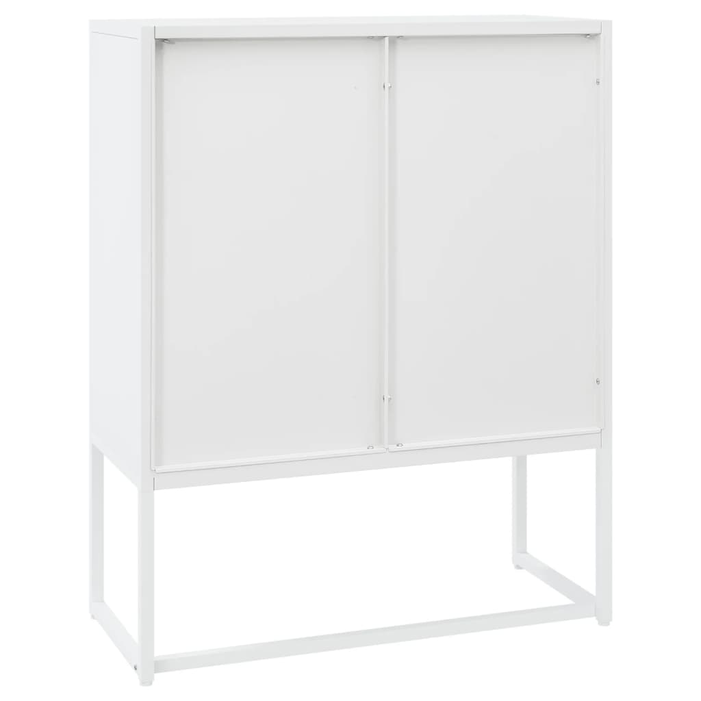 vidaXL Hoge kast 80x35x135 cm staal zwart