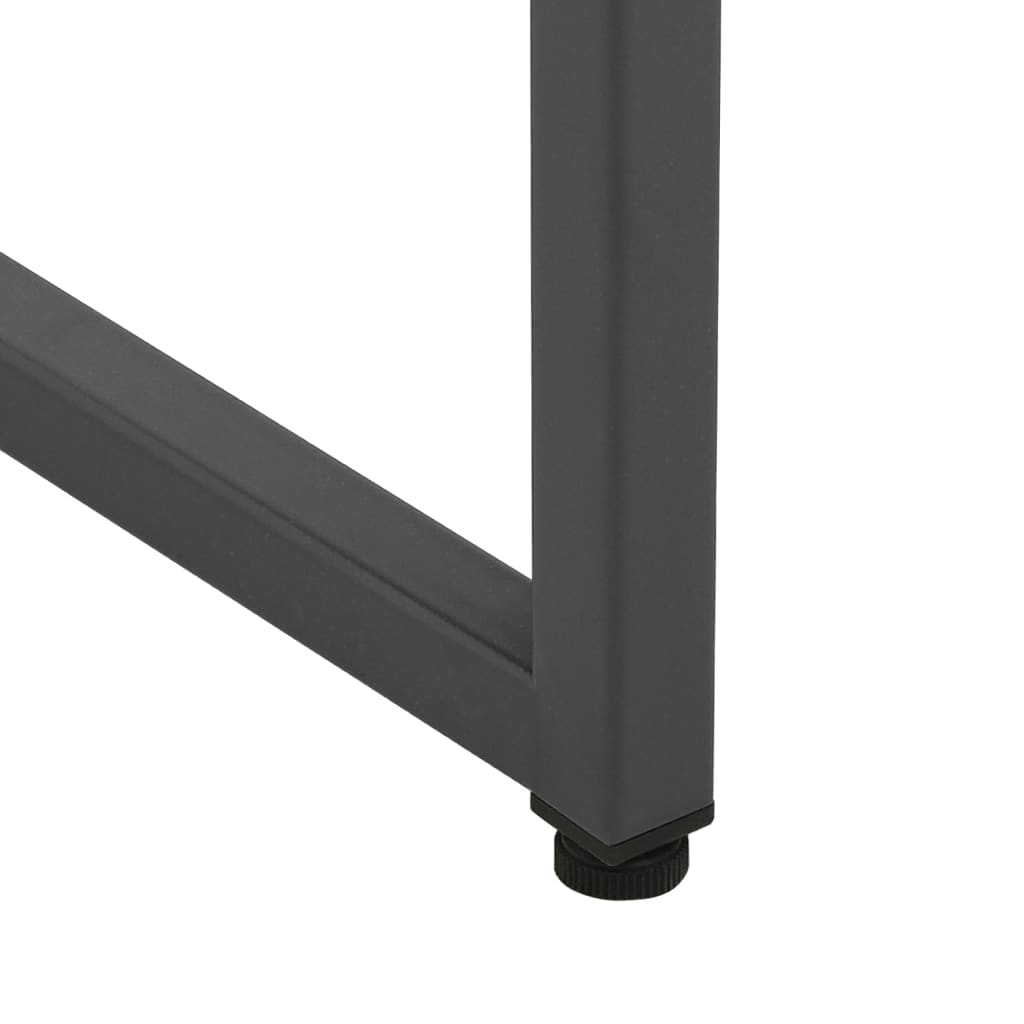 vidaXL Hoge kast 80x35x135 cm staal en gehard glas zwart