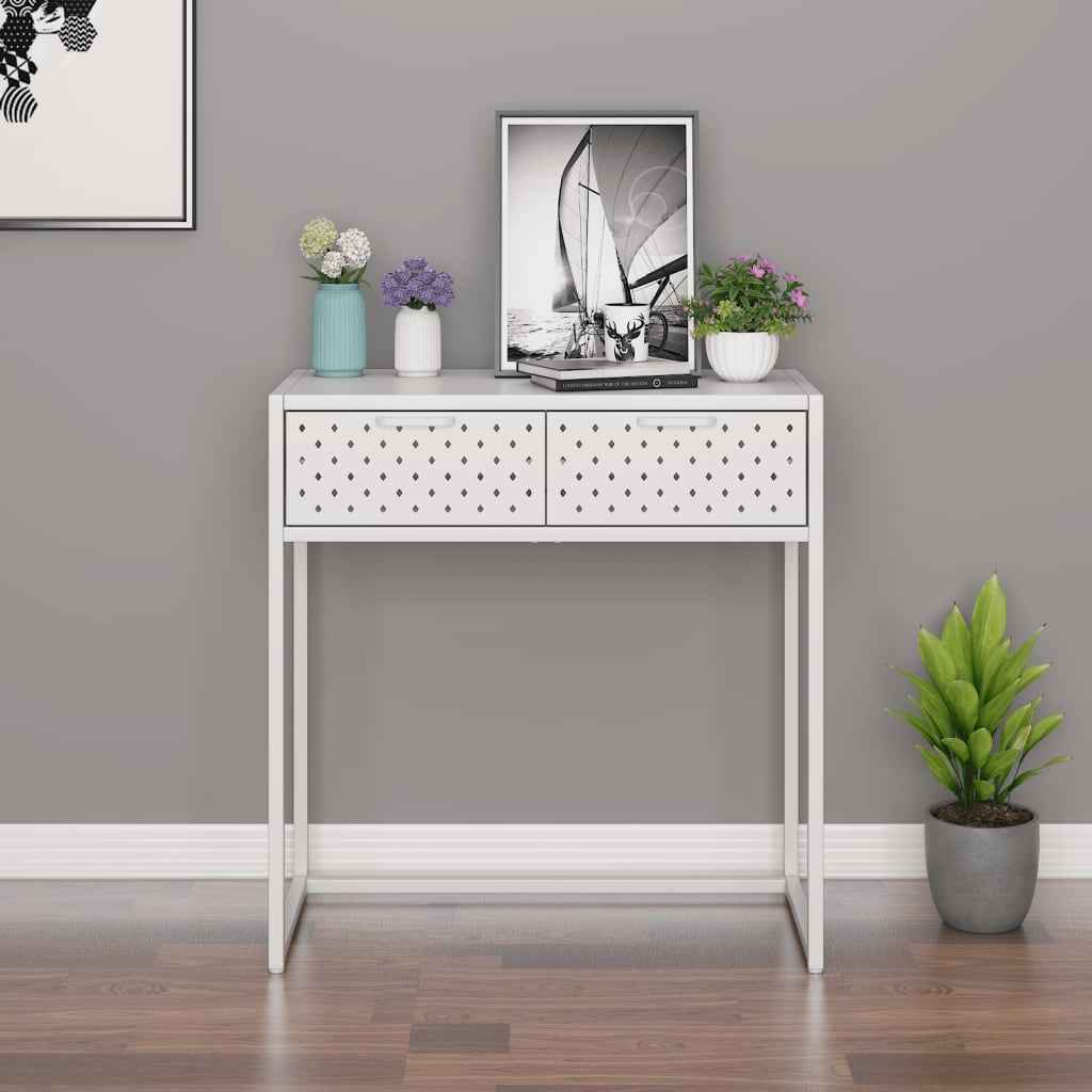 vidaXL Wandtafel 72x35x75 cm staal zwart