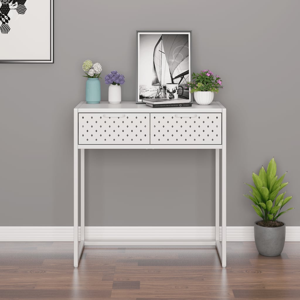 vidaXL Wandtafel 72x35x75 cm staal zwart