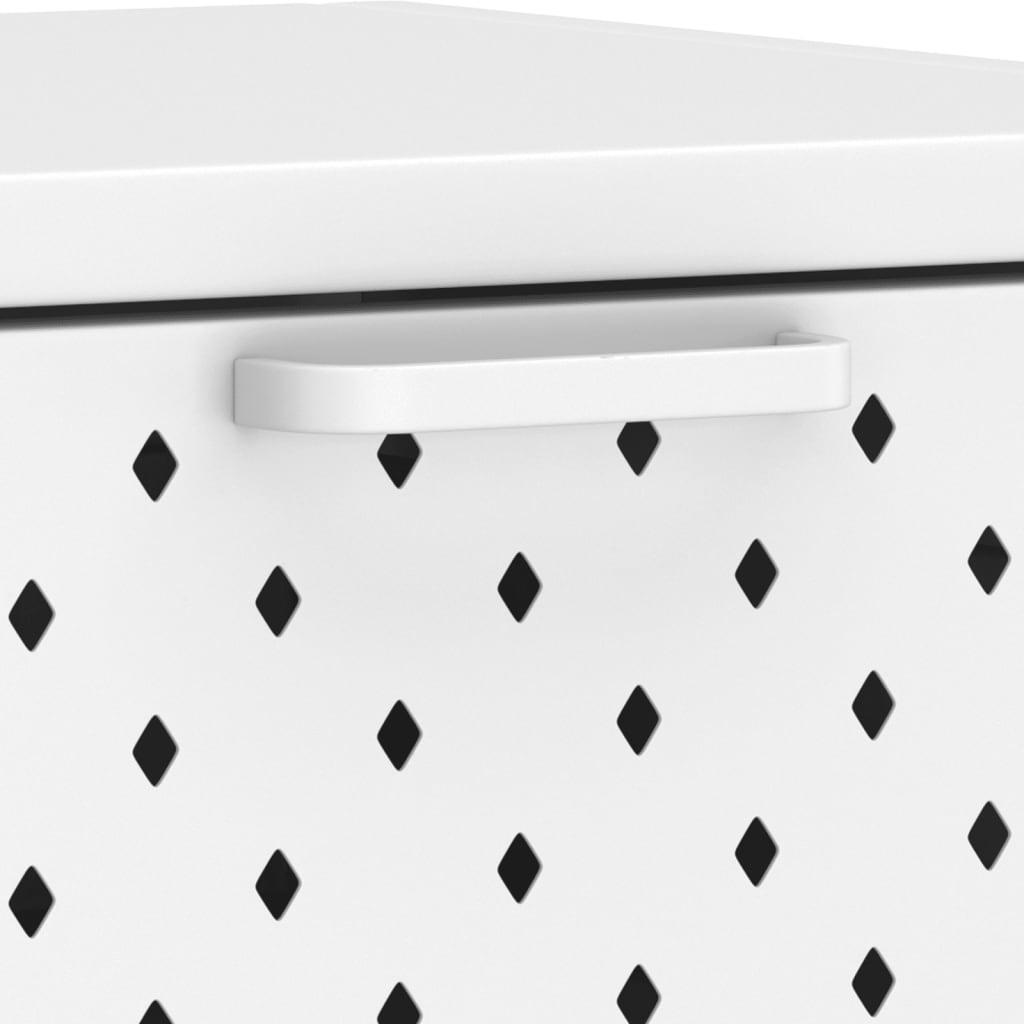 vidaXL Wandtafel 72x35x75 cm staal zwart