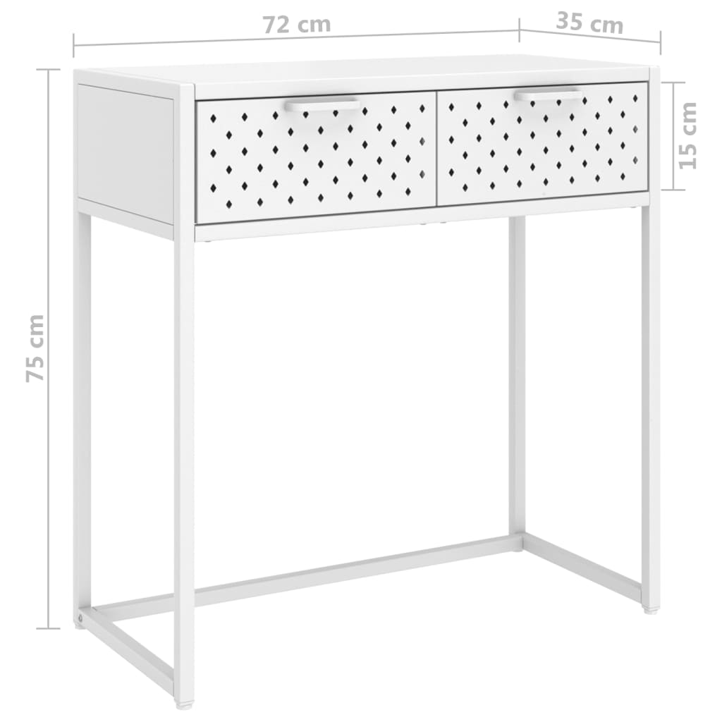 vidaXL Wandtafel 72x35x75 cm staal zwart