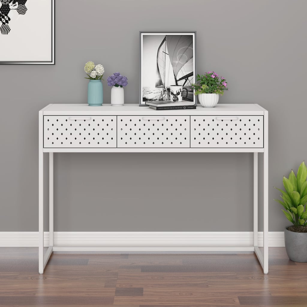 vidaXL Wandtafel 72x35x75 cm staal zwart