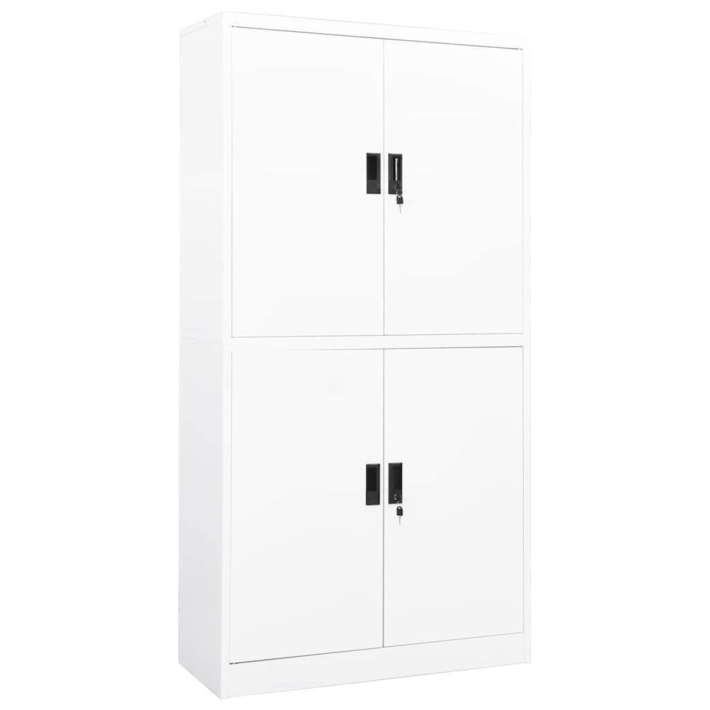 vidaXL Kantoorkast 90x40x180 cm staal wit