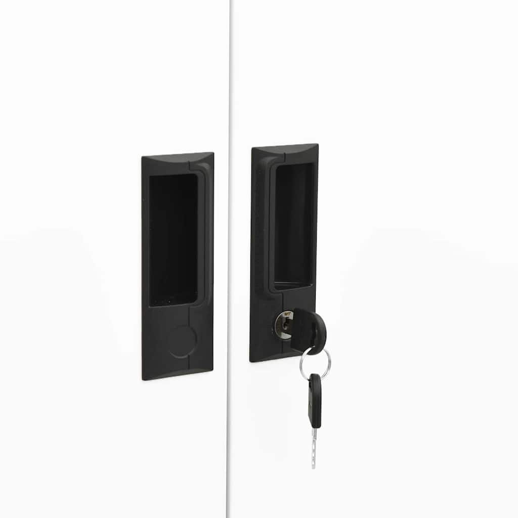 vidaXL Kantoorkast 90x40x180 cm staal wit