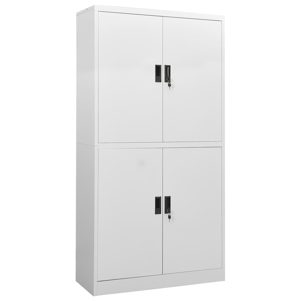 vidaXL Kantoorkast 90x40x180 cm staal wit
