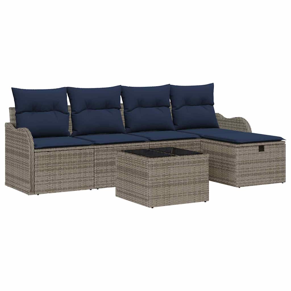 vidaXL Tuin Sofa Set 5 st Poly riet
