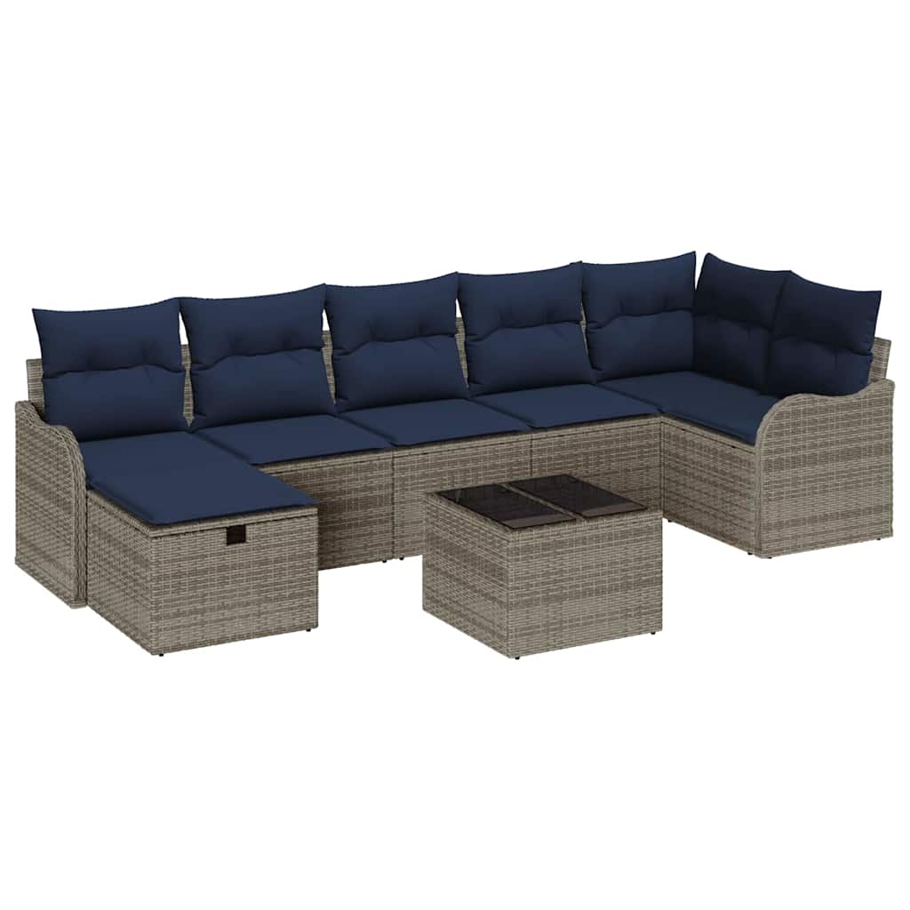 vidaXL Tuin Sofa Set 7 st Poly riet