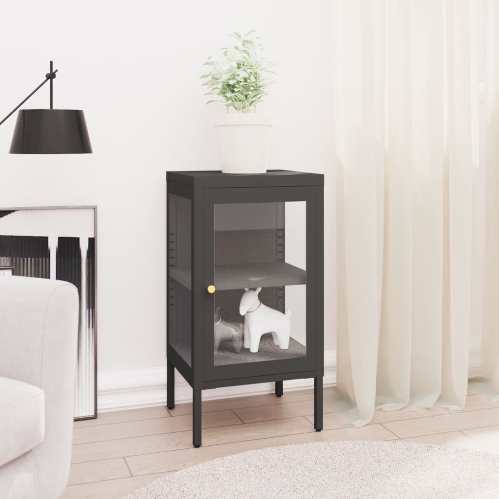 vidaXL Sideboard 38x35x70 cm Metal and Glass