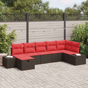 vidaXL Bankstel 4 st poly rattan
