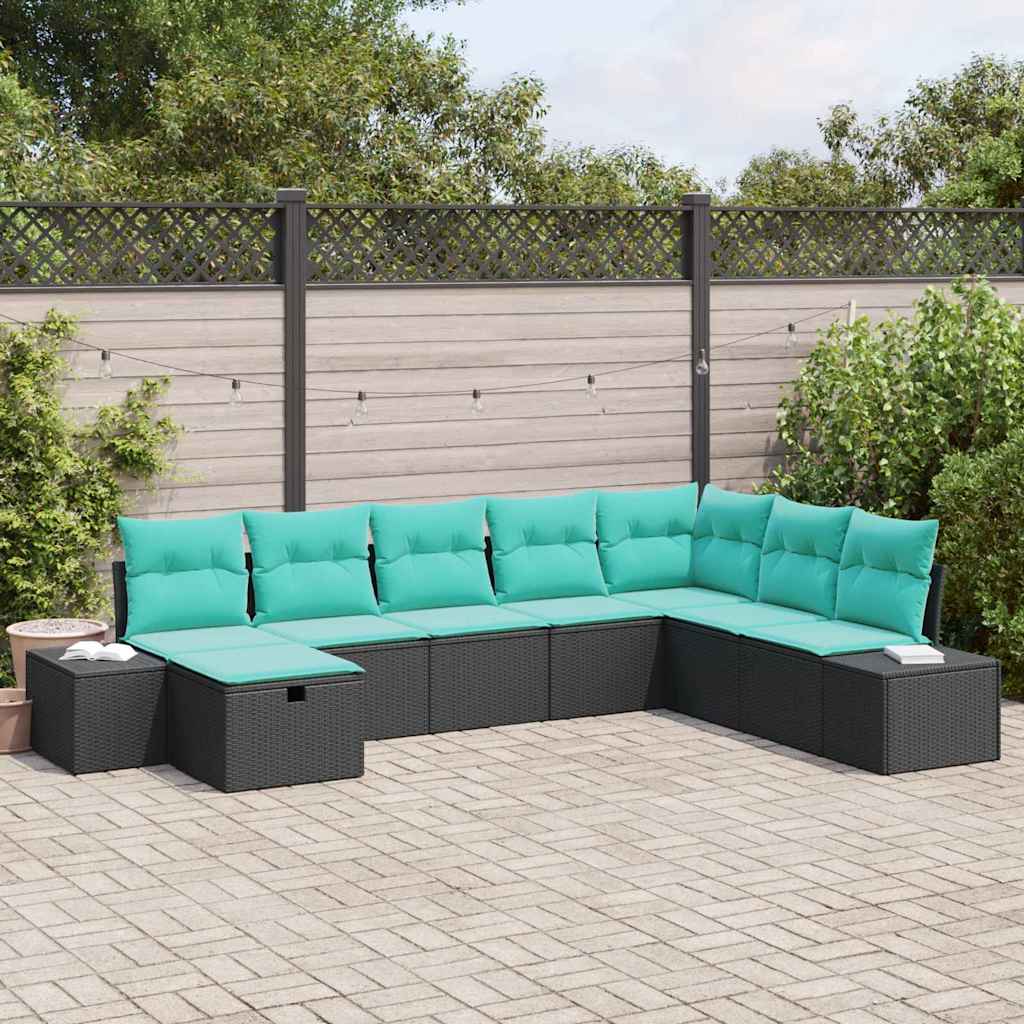 vidaXL Tuin Sofa Set 8 st Bruin poly rattan