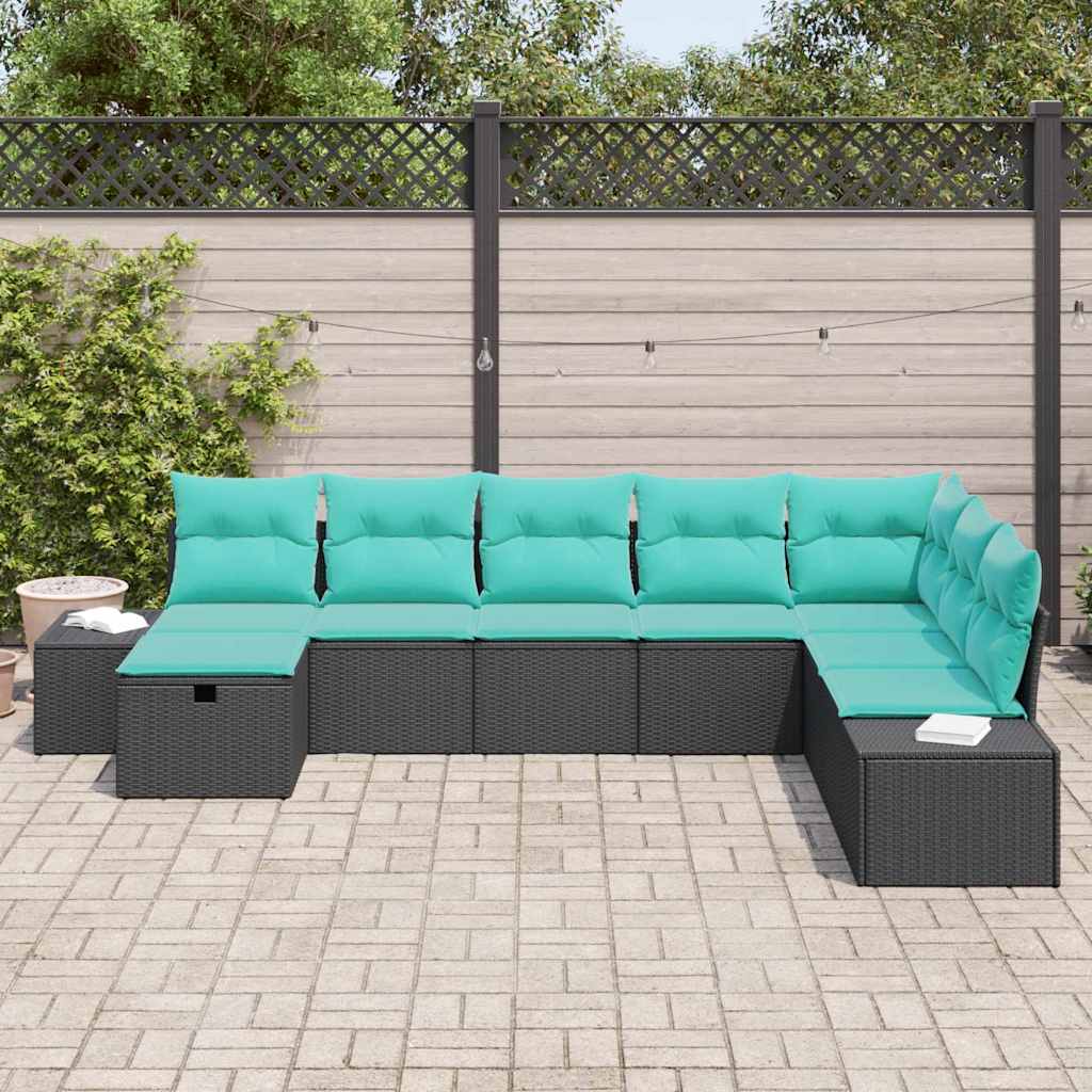 vidaXL Tuin Sofa Set 8 st Bruin poly rattan