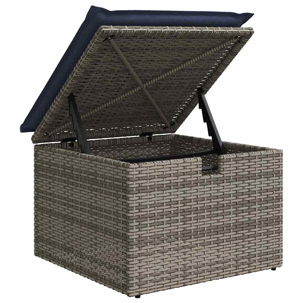 vidaXL Tuinbankenset 6 st Grijs Poly riet